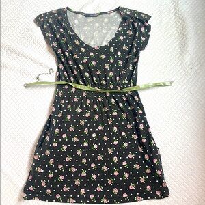 Floral Black (washed) Summer Dress